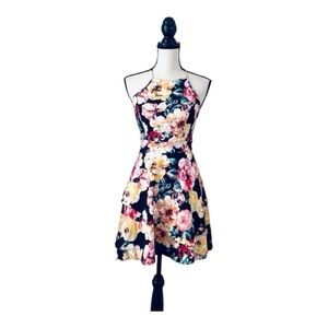 NWT. Speechless Floral Dress. Multi Colors. Sz 1.